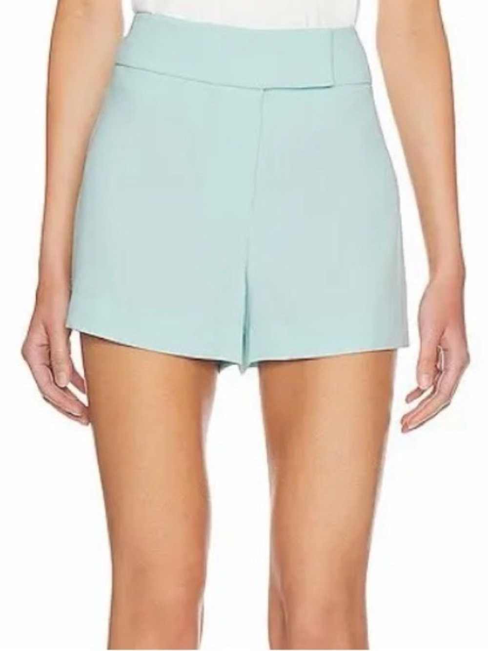 Alice + Olivia Mara Crossover Clean Short In Teal size 4